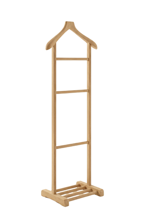 Woodenbend Stone Natural Masif Kayın Ahşap Dilsiz Uşak Askılık 130 cm | Modern İskandinav & Country Tarz Ceket Pantolon Askı Standı