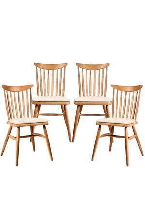 Woodenbend Aldo Natural Kayın Sandalye – Ahşap Detaylı El İşçiliği (4 Adet )