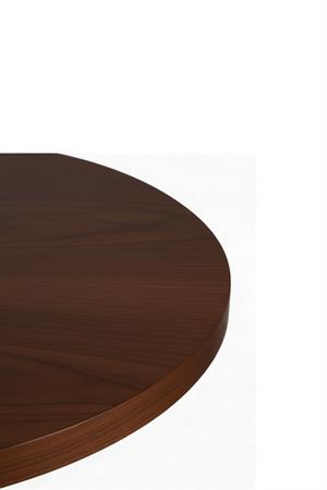 Woodenbend Alex Ceviz Yuvarlak 100 cm Ahşap Yemek Masası Takımı – Amerikan Sandalyeli 4 Kişilik Masa Seti