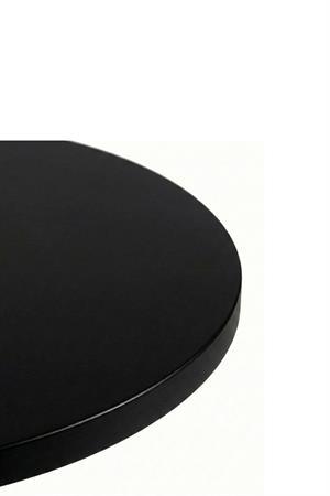 Woodenbend Alex Siyah Yuvarlak 100 cm Ahşap Yemek Masası Takımı – Amerikan Sandalyeli 4 Kişilik Masa Seti