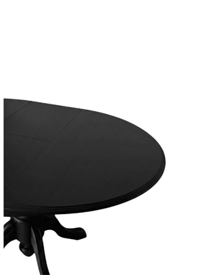 Woodenbend Lora Siyah Yuvarlak Açılır Yemek Masası Takımı 100x100 / 130 cm Mat Lake Üst Tabla | Kumaş Sandalyeli 4-6 Kişilik Modern Şık Ahşap Masa Seti