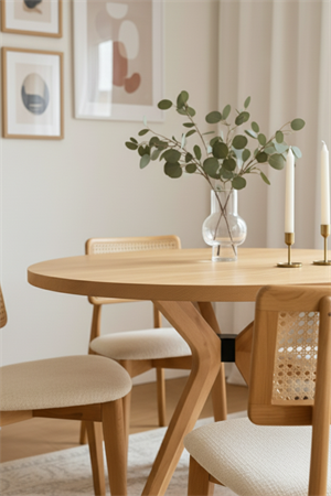 Woodenbend Arlen Natural 100 cm Yuvarlak Yemek Masası – Bohem & İskandinav Tarz