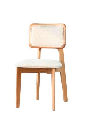 Woodenbend Arlen Yuvarlak Natural 100 cm Ahşap Yemek Masası Takımı – Döşemeli Sandalyeli 2 Kişilik Masa Seti