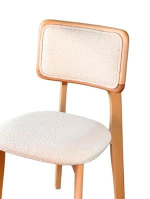 Woodenbend Arlen Yuvarlak Natural 100 cm Ahşap Yemek Masası Takımı – Döşemeli Sandalyeli 2 Kişilik Masa Seti