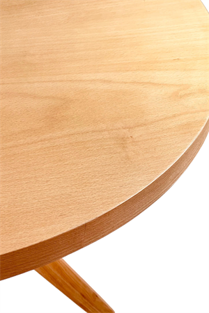 Woodenbend Arlen Yuvarlak Natural 90 cm Ahşap Yemek Masası Takımı – Döşemeli Sandalyeli 2 Kişilik Masa Seti
