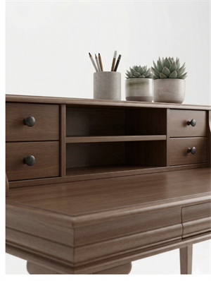 Woodenbend Bendis Ceviz Rengi Çalışma Masası 110x70 cm Çekmeceli Raflı Ahşap Ofis Masası Modern Country Rustik Ev Ofis Laptop Çalışma Masası