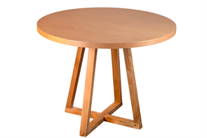 Woodenbend Giza Yuvarlak Natural 100 cm Ahşap Yemek Masası Takımı – Hazeran Sandalyeli 4 Kişilik Masa Seti