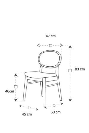 Woodenbend Beslan Ceviz Rengi 100 cm Kayın Masa Takımı – 4 Sandalyeli İskandinav Modern Set