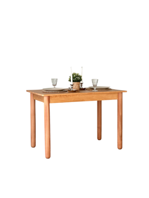 Woodenbend Bohem Dikdörtgen Natural 80x120 cm Ahşap Yemek Masası Takımı – Hazeran Sandalyeli 4 Kişilik Masa Seti