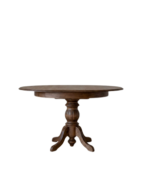Woodenbend Lora Ceviz Yuvarlak Açılır Yemek Masası Takımı 100x100 / 130 cm | Kumaş Sandalyeli 4-6 Kişilik Ahşap Masa Seti Modern Country & Rustik