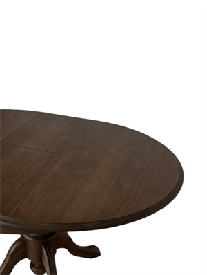 Woodenbend Lora Ceviz Yuvarlak Açılır Yemek Masası Takımı 100x100 / 130 cm | Kumaş Sandalyeli 4-6 Kişilik Ahşap Masa Seti Modern Country & Rustik