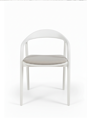 Woodenbend Delfi Beyaz Ahşap Sandalye – Modern İskandinav ve Konforlu Tasarım