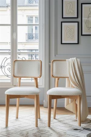 Woodenbend Elena Naturel Ahşap Açılır Mutfak Masa Takımı 80x120 cm – Bench + 2 Döşeme Sandalyeli Vintage Masa Takımı