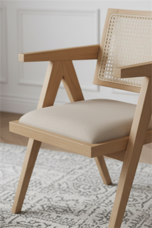 Woodenbend Emily Natural Kollu Kayın Sandalye – Ahşap Hazeran Detaylı El İşçiliği