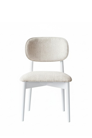Woodenbend Felix Beyaz Ahşap Döşemeli Sandalye ( 2 Adet )