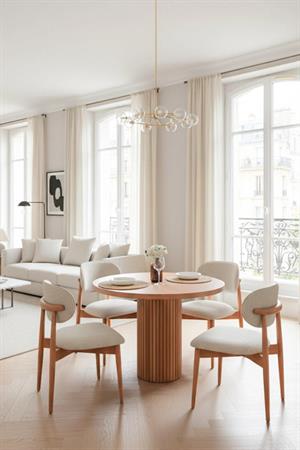 Woodenbend Felix Natural Ahşap Masa Sandalye Takımı 100x100 