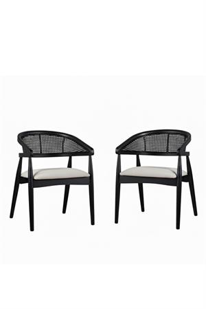 Woodenbend Florida Siyah Kolçaklı Hazeran Sandalye – Kayın Ağacı, İskandinav & Bohem Tasarım