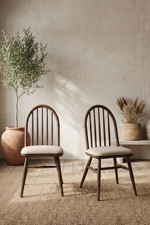 Woodenbend Freya Ceviz Rengi 80x120 cm Açılır Masa Takımı – 4 Kayın Sandalyeli Country Tasarım