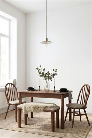 Woodenbend Freya Ceviz Rengi Açılır Mutfak Masa Takımı 80x120 cm – 1 Masa + 2 Sandalye + 1 Bench