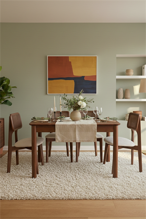 Woodenbend Helen Ceviz Rengi Açılır Yemek Masası Takımı 80x120 / 80x150 cm | 4 Hazeran Sandalyeli Masif Kayın Ayaklı Country & Modern Masa Seti