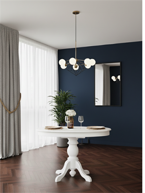 Woodenbend Kraunt Beyaz Yuvarlak Ahşap Açılır Masa Takımı 100x100 cm (Açılınca 100x130 cm) – 4 Sandalyeli Modern İskandinav