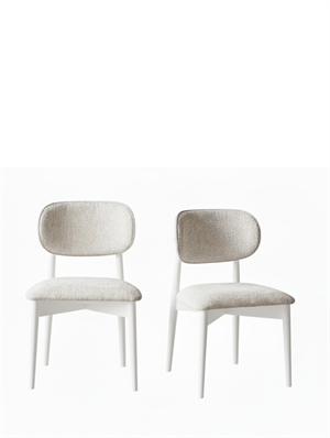 Woodenbend Kraunt Natural Yuvarlak Ahşap Masa Takımı 100x100 cm – 4 Beyaz Sandalyeli Modern İskandinav