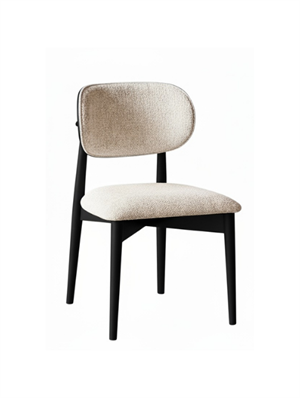 Woodenbend Kraunt Siyah Yuvarlak Ahşap Masa Takımı 100x100 cm – 4 Siyah Sandalyeli Modern İskandinav
