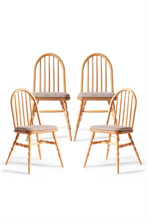 Woodenbend Laura Natural Ahşap Sandalye (4 Adet )