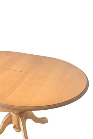 Woodenbend Laura Naturel Yuvarlak Açılır Yemek Masası Takımı – 100 cm Çap, Açıldığında 100x130 cm, 4 Kişilik İskandinav & Country Stil Masa Seti