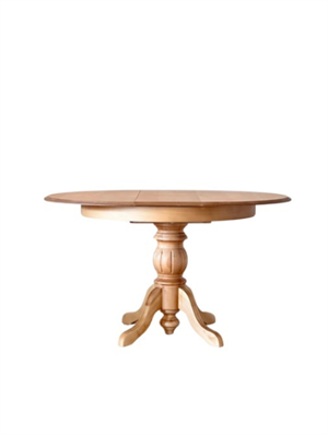 Woodenbend Lora Naturel Yuvarlak Açılabilir Ahşap Yemek Masası Takımı 100x100 cm – Kumaş Sandalyeli 4-6 Kişilik Mutfak ve Salon Masa Seti