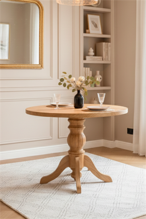 Woodenbend Lores Natural 100 cm Yuvarlak Yemek Masası – Bohem & İskandinav Tarz