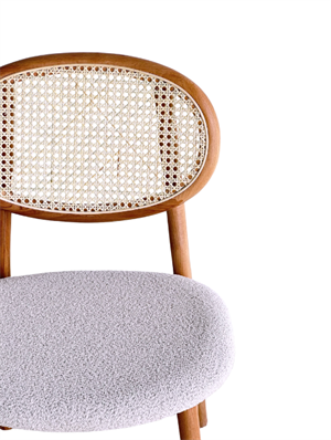 Woodenbend Florina Yuvarlak Natural 100 cm Ahşap Yemek Masası Takımı – Hazeran Sandalyeli 4 Kişilik Masa Seti