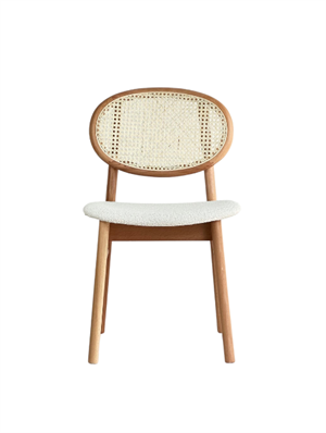 Woodenbend Florina Yuvarlak Natural 100 cm Ahşap Yemek Masası Takımı – Hazeran Sandalyeli 4 Kişilik Masa Seti