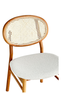 Woodenbend Florina Yuvarlak Natural 100 cm Ahşap Yemek Masası Takımı – Hazeran Sandalyeli 4 Kişilik Masa Seti