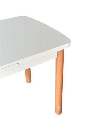 Woodenbend LORETTA NATURAL BEYAZ AÇILIR MASA 70X127