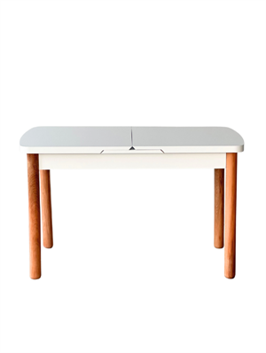 Woodenbend LORETTA NATURAL BEYAZ AÇILIR MASA SANDALYE TAKIMI 70X127