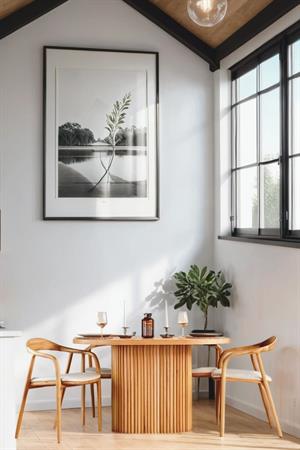 Woodenbend Manilla Oval Natural 80x130 Ahşap Yemek Masası Takımı – Ahşap Sandalyeli 4 Kişilik Masa Seti