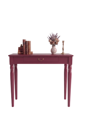 Woodenbend Marine Bordo Dresuar 100 cm | Klasik Country Ahşap Ayaklı Çekmeceli Lake Dresuar