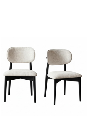 Woodenbend Mavenna Siyah Oval Ahşap Lake Masa Sandalye Takımı 80x130 cm – 4 Sandalyeli