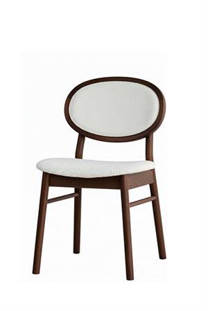 Woodenbend Medin Ceviz Rengi 2 liKayın Ağacı Döşemeli Sandalye Modern İskandinav Set