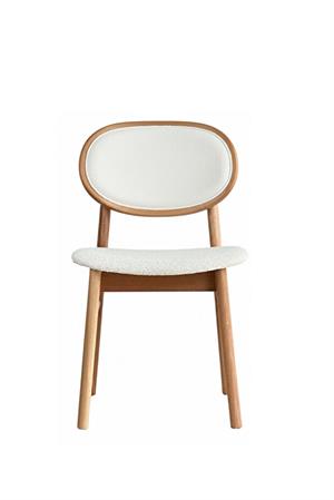 Woodenbend Medin Natural Ahşap 2li Kayın Ağacı Döşemeli Sandalye Modern İskandinav Set