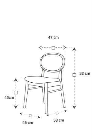 Woodenbend Medin Natural Ahşap Kayın Ağacı Döşemeli Sandalye Modern İskandinav Set
