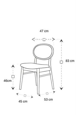 Woodenbend Medin Natural Ahşap 2li Kayın Ağacı Döşemeli Sandalye Modern İskandinav Set