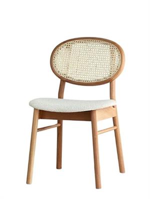 Woodenbend Medin Naturel Ahşap Hazeranlı Sandalye ( 2 adet )