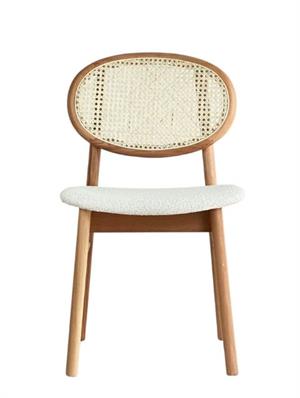 Woodenbend Medin Naturel Ahşap Hazeranlı Sandalye (4 adet)