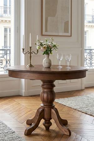 Woodenbend Meva Ceviz Yuvarlak 100 cm Ahşap Açılır Yemek Masası Takımı  – 4 Sandalyeli Modern İskandinav