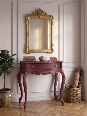 Woodenbend Milano Bordo Dresuar 92x45x83 cm | Klasik Ahşap Antre ve Hol Dresuarı