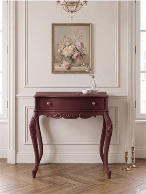 Woodenbend Milano Bordo Dresuar 92x45x83 cm | Klasik Ahşap Antre ve Hol Dresuarı