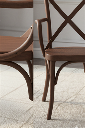 Woodenbend Milano Thonet Kollu Ceviz Rengi  Ahşap Kayın Ağacı Sandalye –Ahşap Detaylı El İşçiliği