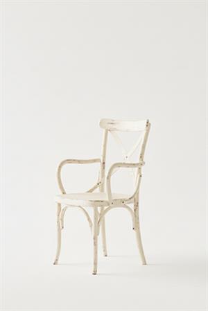 Woodenbend Milano Thonet Kollu Krem Eskitme Rengi Ahşap Kayın Ağacı Sandalye –Ahşap Detaylı El İşçiliği